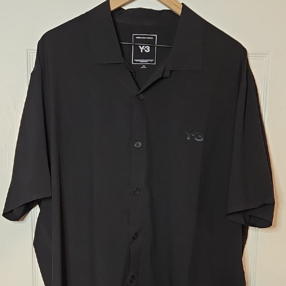 Adidas Y-3 Black Casual Button Down Shirt